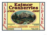 Alpine Eatmor Cranberries Brand Label