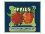 Spinner Fruit Apple Label - Yakima  WA