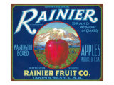 Rainier Apple Label - Yakima  WA