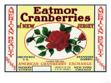 American Beauty Eatmor Cranberries Brand Label