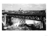 Aerial View of Spokane Falls and Monroe St Bridge No 2 - Spokane  WA