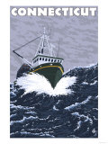 Connecticut - Crab Fishing Boat Scene
