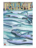 Seattle  Washington - Fish on Ice at Pike Place Market