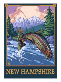 New Hampshire - Angler Fisherman Scene
