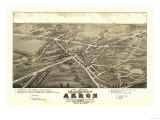 Akron  Ohio - Panoramic Map No 1 - Akron  OH