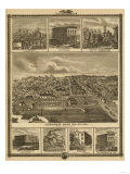 Atlantic  Iowa - Panoramic Map