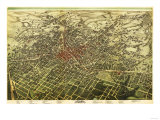 Atlanta  Georgia - Panoramic Map