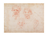 Sketches of Satyrs' Faces