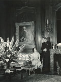 The Duke and the Duchess of Windsor in Paul Louis Weiller's House  Paris  France  1949