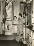 Princess Margaret and Princess Elizabeth at Windsor Castle  England