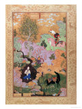 Khusrau Sees Shirin Bathing in a Stream  from the Khamsa of Nizami  1539-43