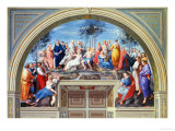 Parnassus and the Disputa  Stanza Della Segnatura  Print by Giovanni Volpato and Raphael Morghen