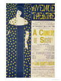 Poster Advertising A Comedy of Sighs  a Play by John Todhunter  1894