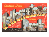 Greetings from Yellowstone Park  Montana