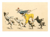 Clown with Dancing Dogs