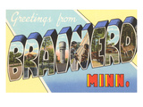 Greetings from Brainerd  Minnesota