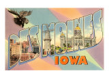 Des Moines  Iowa  Large Letters