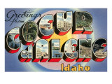 Greetings from Coeur d'Alene  Idaho