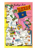 Greetings from Idaho  Map of Highlights