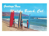 Greetings from Malibu Beach  California  Surfers