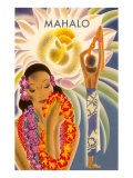 Mahalo  Hawaiian Menu Graphic