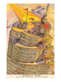 Cylindrical Futuristic French City