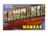 Greetings from Lawrence  Kansas