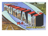 Greetings from Durham  North Carolina