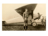 Charles Lindbergh and Plane