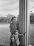 Her Royal Highness the Princess Elizabeth and Prince Charles at Clarence House  London  England