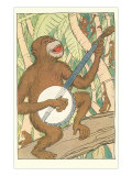 Chimp Playing Banjo