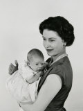 Queen Elizabeth II with Prince Edward  England