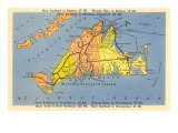 Map of Martha's Vineyard  Massachusetts