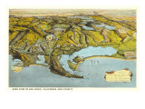 Relief Map of San Diego  California