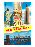 Greetings From New York City with City Scenes