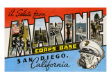 Greetings from Marine Corps  San Diego  California