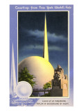 Greetings from New York World's Fair  Trylon and Perisphere
