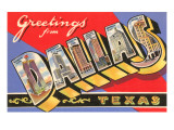 Greetings from Dallas  Texas