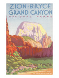Poster  Zion  Bryce  Grand Canyon  National Parks