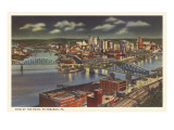 Night over the Point  Pittsburgh  Pennsylvania