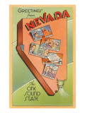 Greetings from Nevada  Map