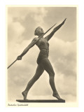 German Female Athlete  with Javelin