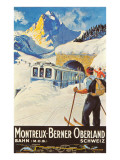 Montreux Ski Poster