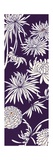 Vertical Chrysanthemum Print in Purple