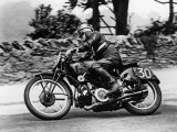 Stanley Woods on Moto Guzzi in 1935 Isle of Man  Senior TT Race