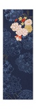 Vertical Flower Print in Blue
