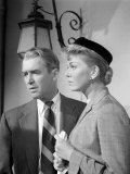 James Stewart and Doris Day on Set of the Man Who Knew Too Much Directed by Hitchcock  June 1955
