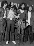 Jethro Tull Rock Group  Lead Singer Ian Anderson 2nd Right  Meledy Maker Awards