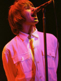 Liam Gallagher of Oasis Singing at Their Knebworth Concert