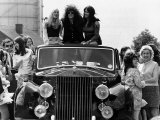 Marc Bolan Pop Singer Rides Roof of Rolls Royce 1972